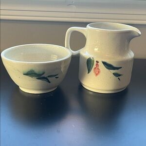 Vintage Kylemore Abbey Ceramic Milk & Sugar Bowl